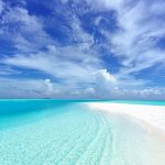 Maldiv-szigetek türkiz óceán és tengerpart
